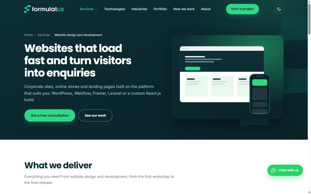 formulatux: Website development