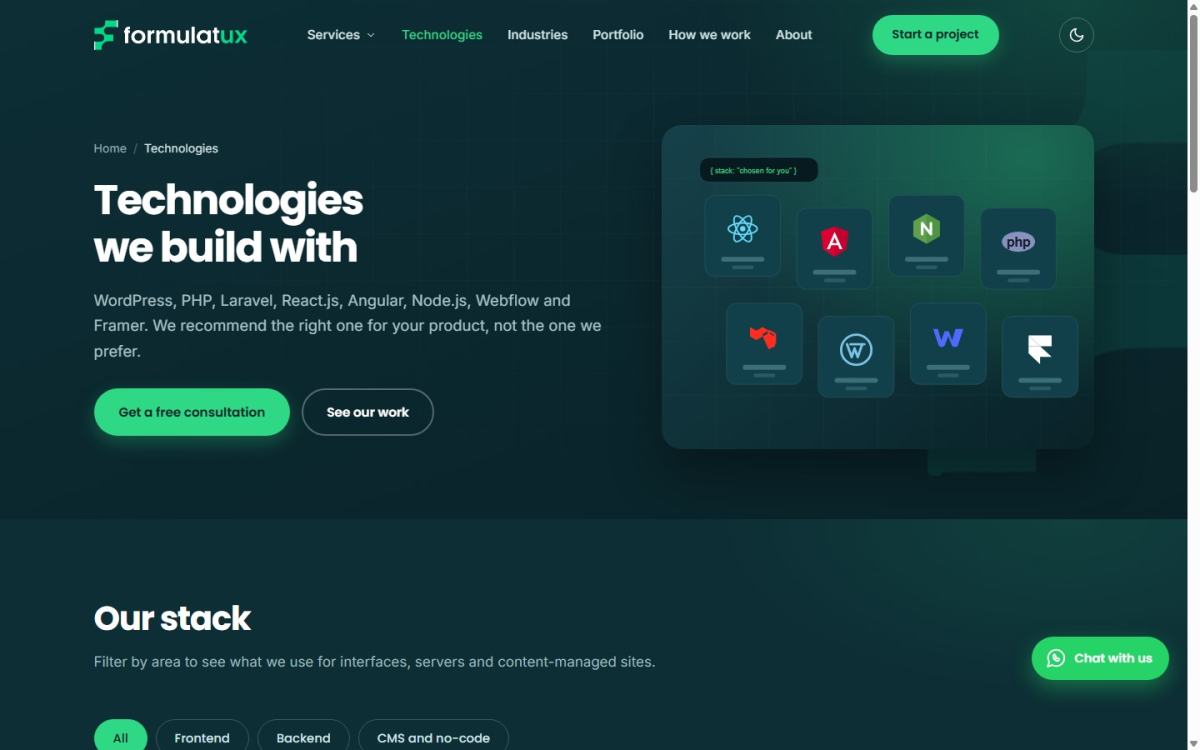 formulatux: Technologies