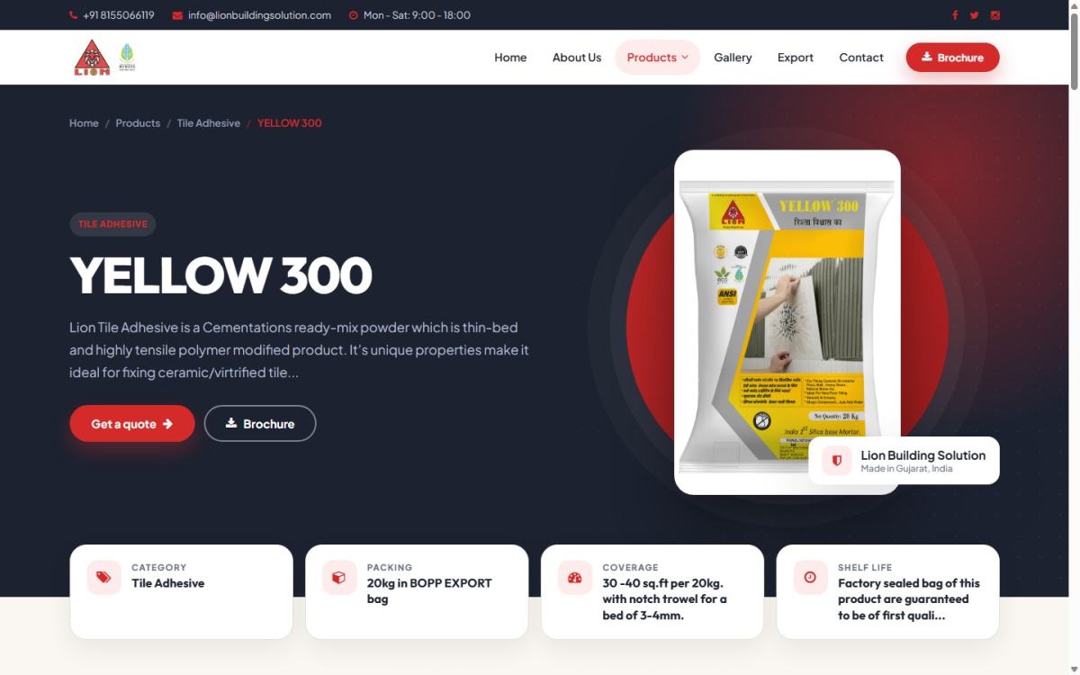 Lion Building Solution: Product detail