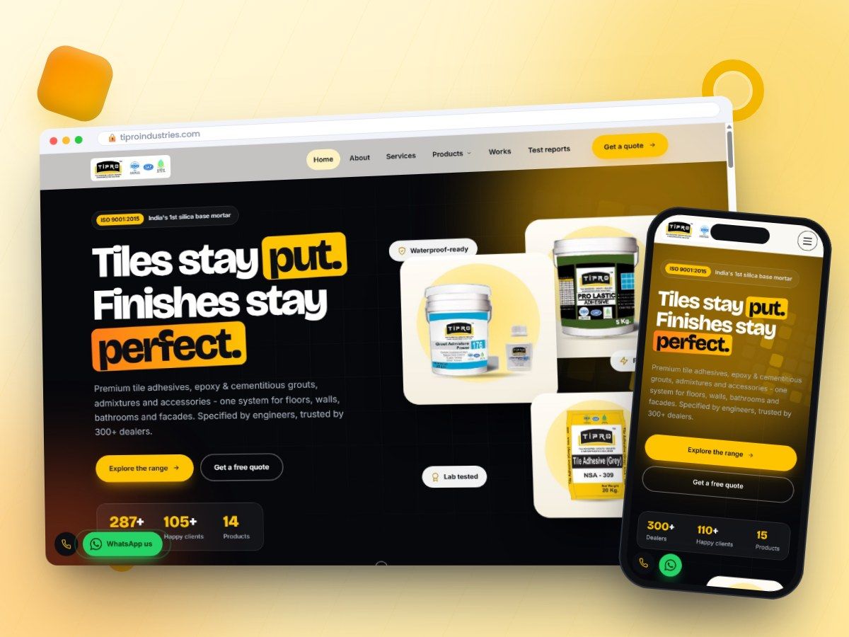 Tipro Industries - Corporate Website project