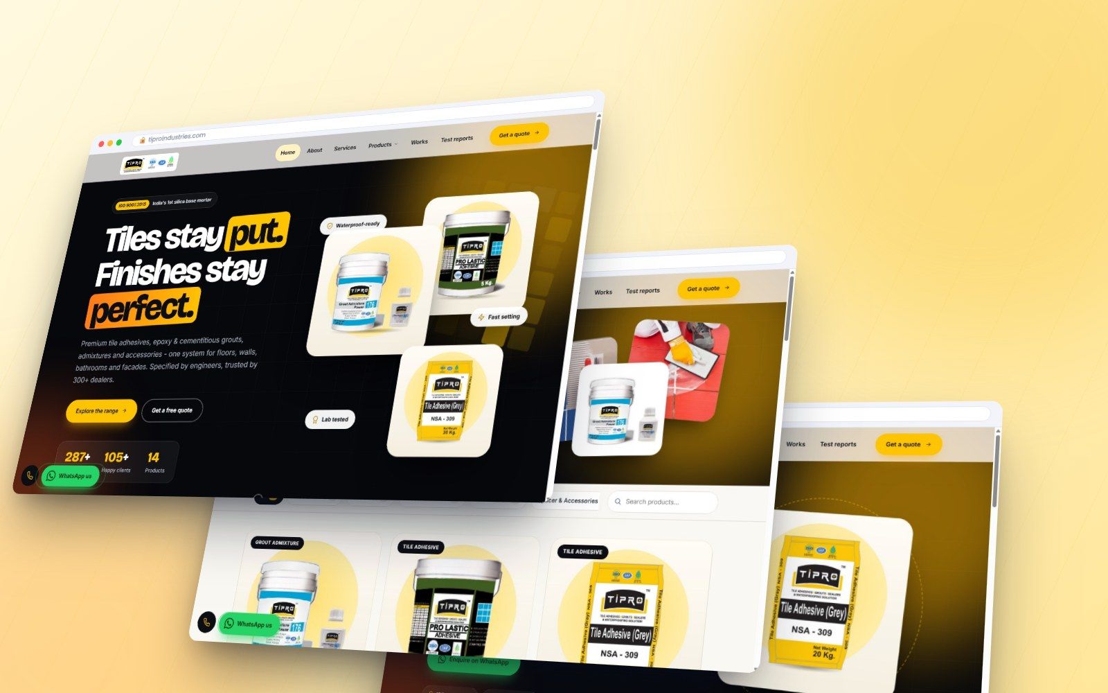 Tipro Industries website shown on desktop and mobile
