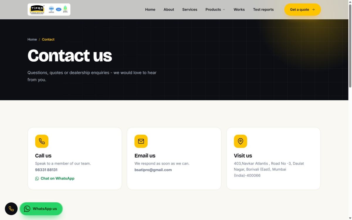 Tipro Industries: Contact